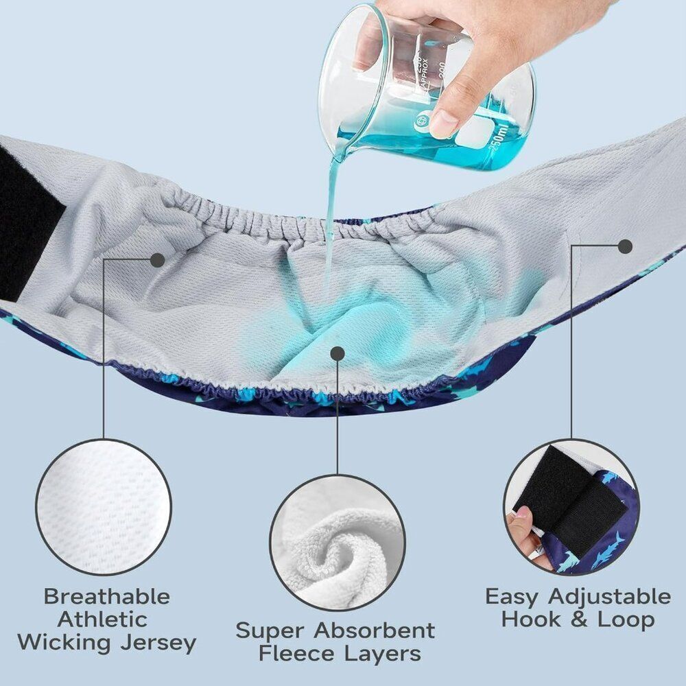 Leekalos Male Dog Diapers, Dog Belly Bands for Male Dogs Wraps Washable Sz L NEW - Picture 9 of 9